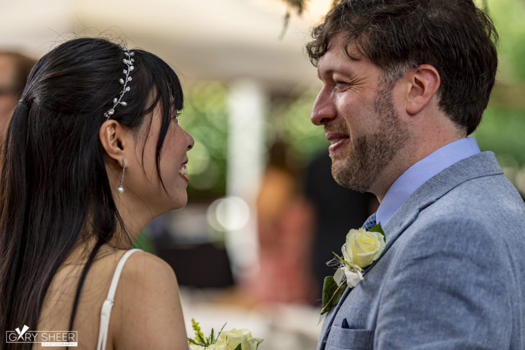 bride and groom during ceremony